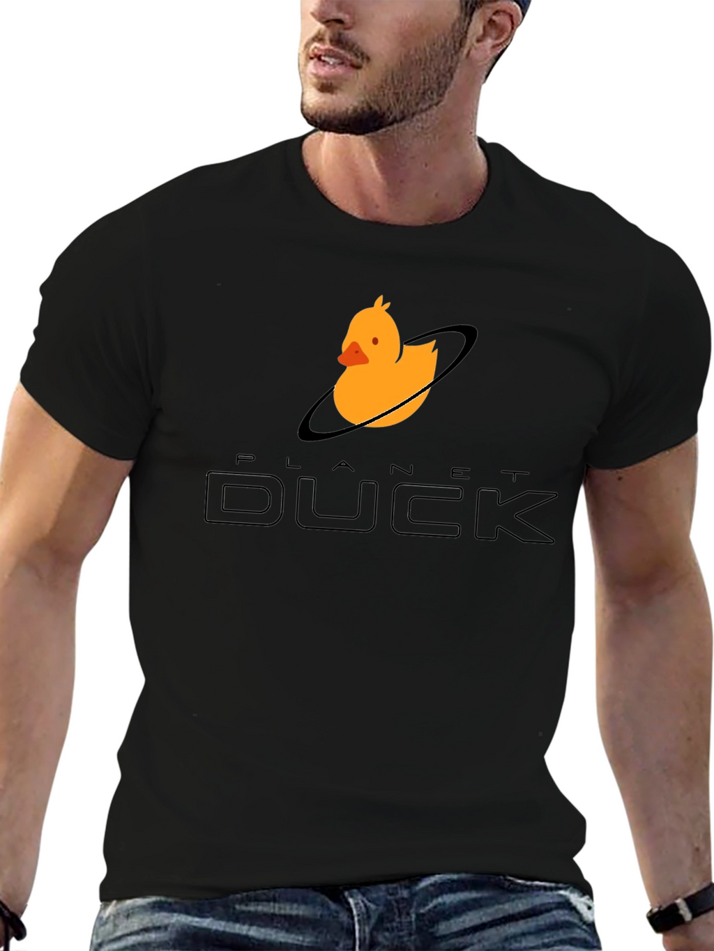 Planet Duck Black Graphic Tee
