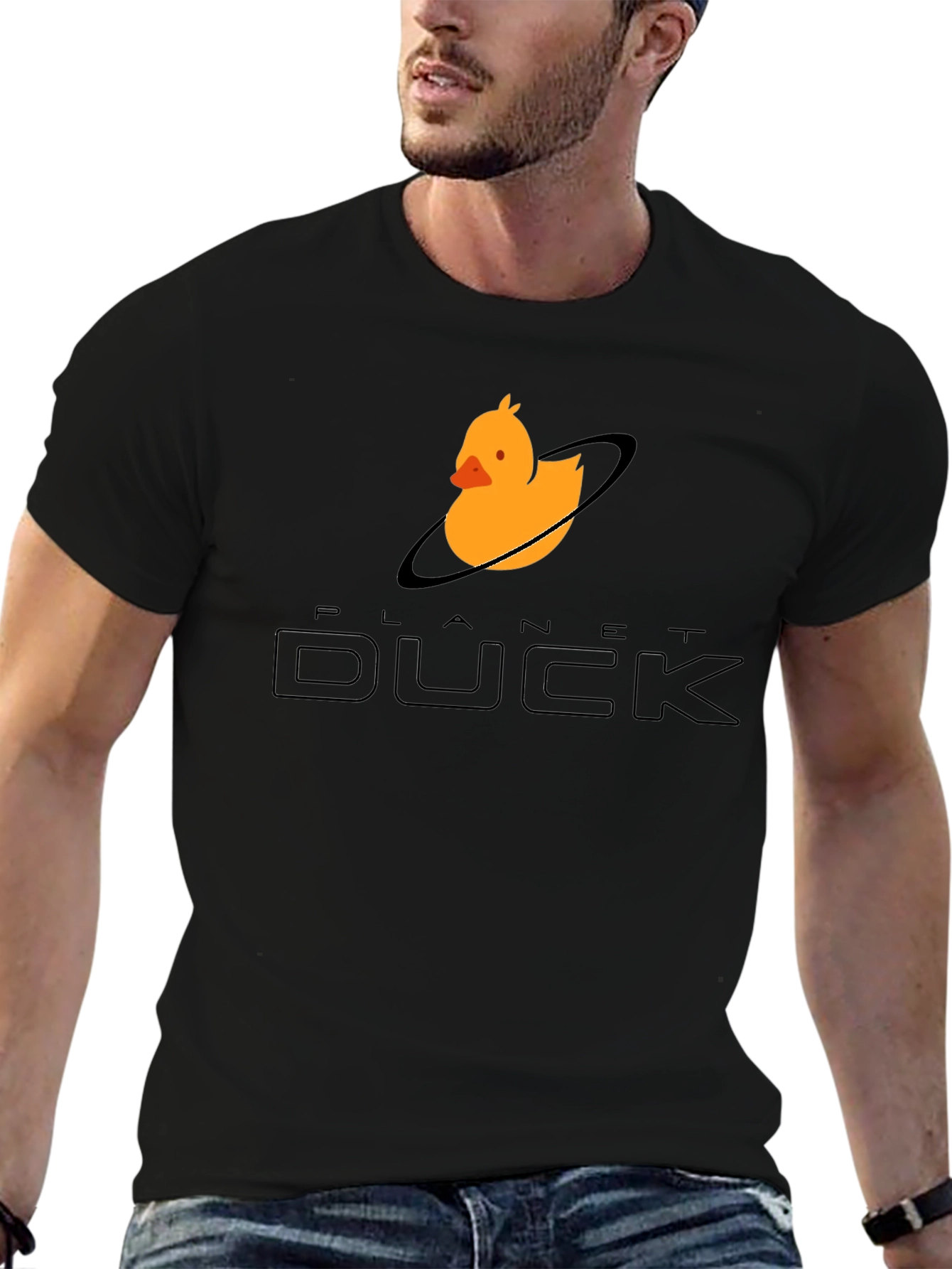 Planet Duck Black Graphic Tee