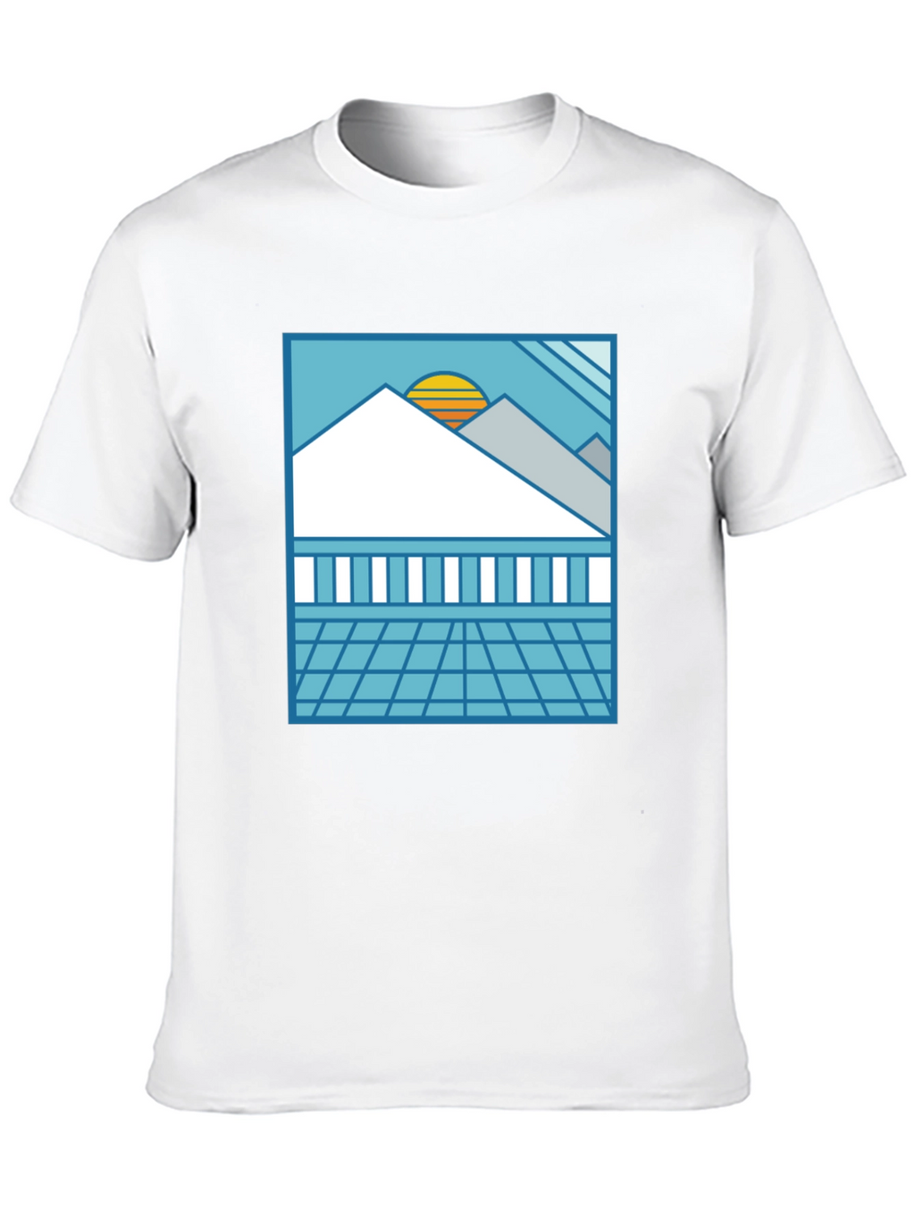 Synthwave Graphic Tee - Black Retro Sunset T-Shirt