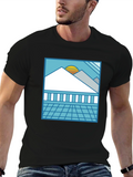 Synthwave Graphic Tee - Black Retro Sunset T-Shirt