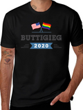 Buttigieg 2020 T-Shirt - American & Pride Flags