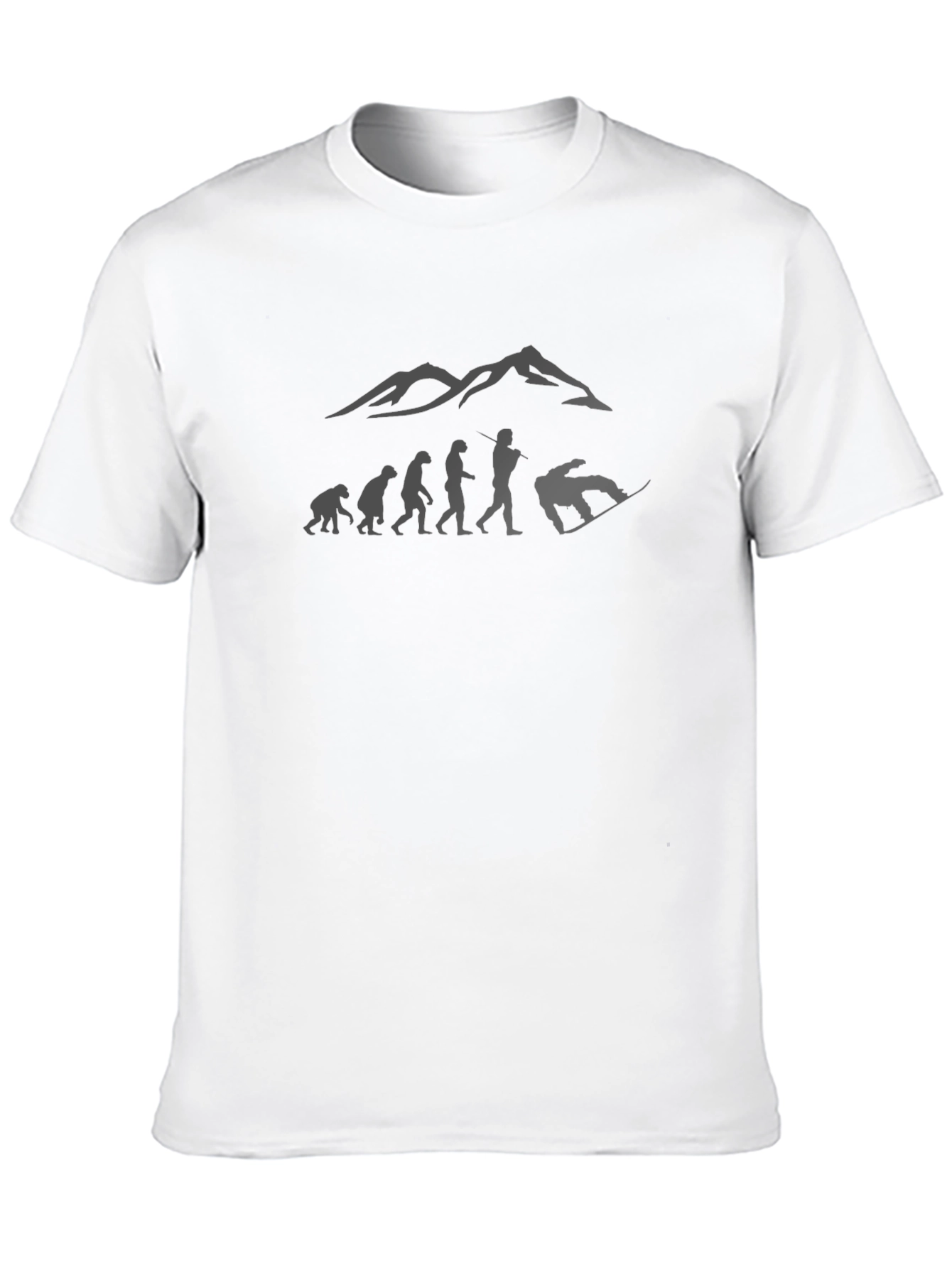 Snowboard Evolution Graphic Tee - Mountain Design