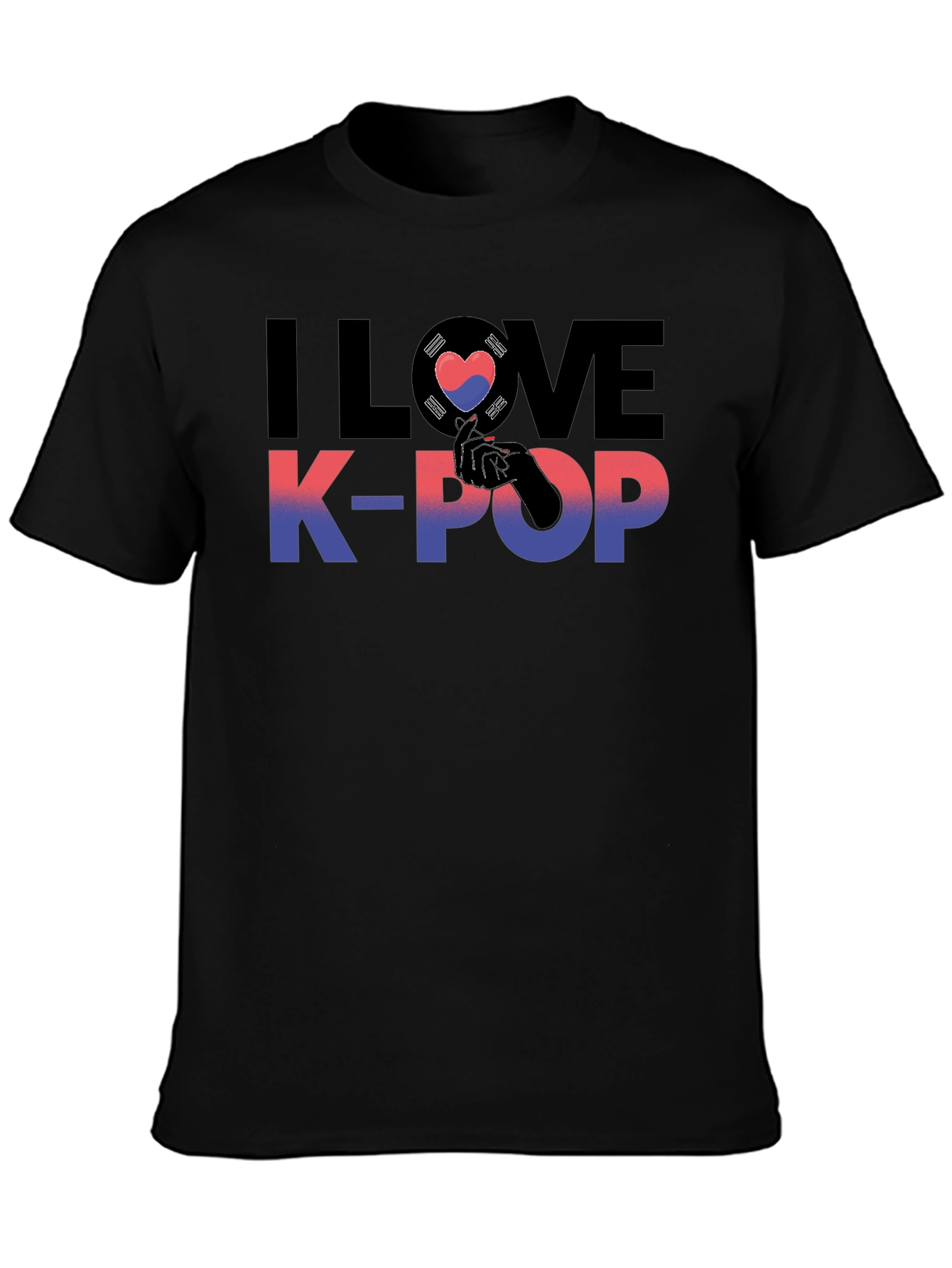 I Love K-Pop Graphic Tee - Korean Pop Music Shirt