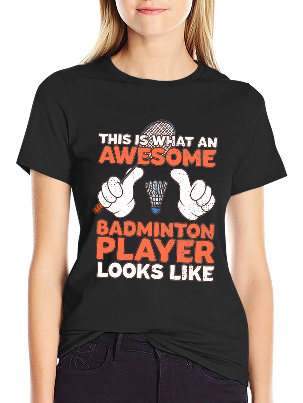 Awesome Badminton Player T-Shirt