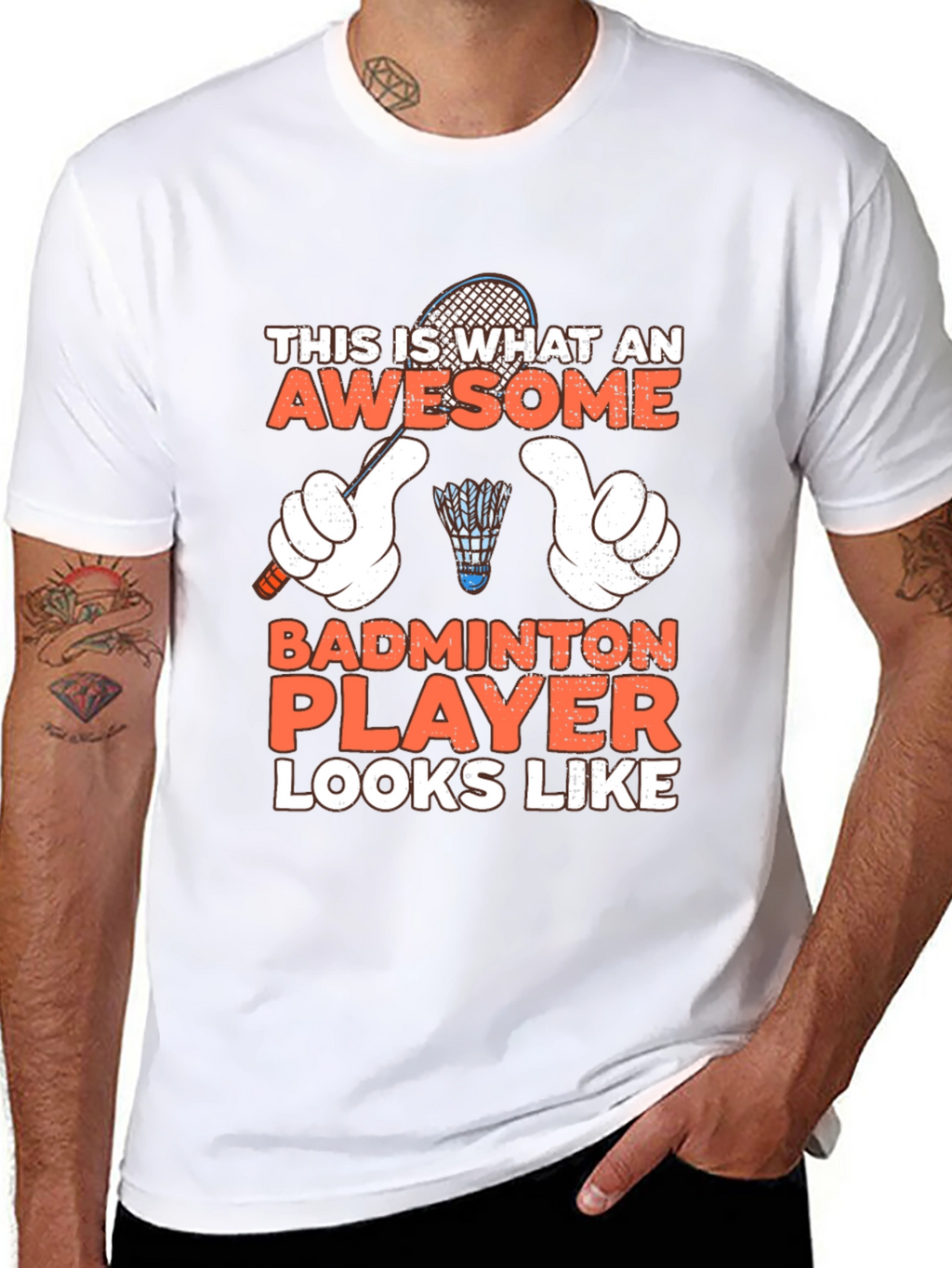 Awesome Badminton Player T-Shirt