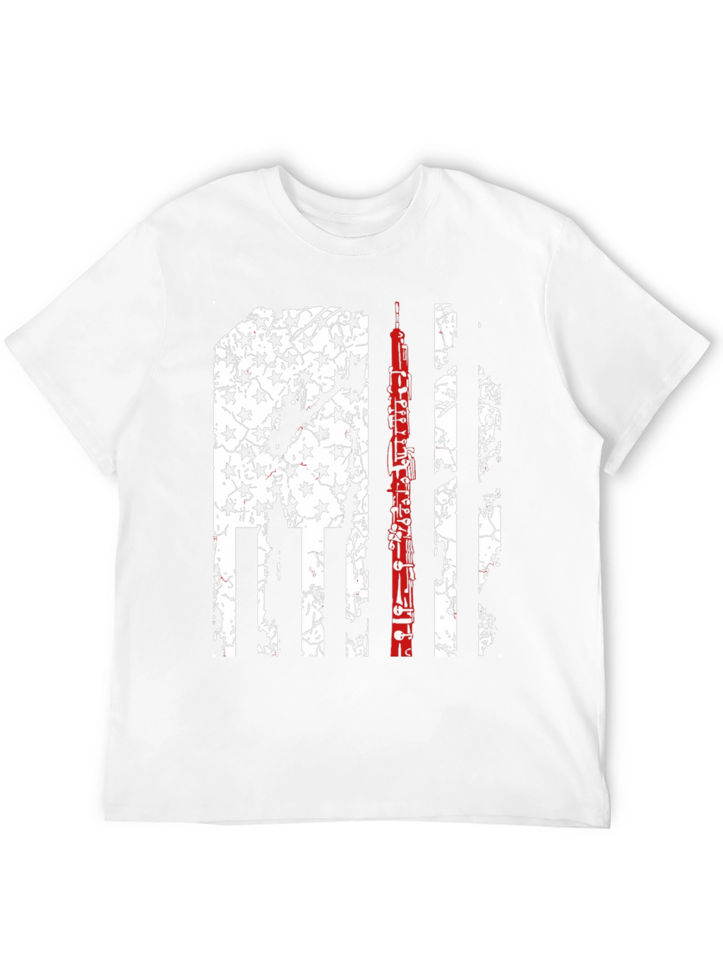 Oboe Flag Graphic Tee - Patriotic Musician T-Shirt