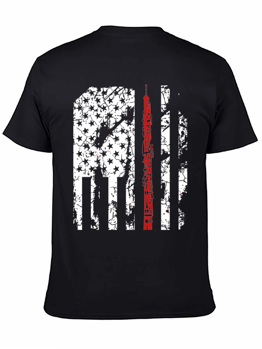 Oboe Flag Graphic Tee - Patriotic Musician T-Shirt