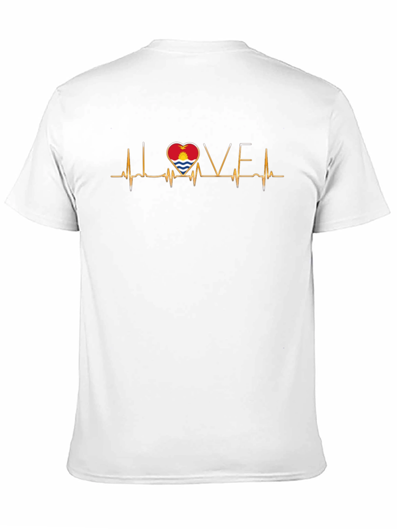 Kiribati Flag Heartbeat T-Shirt - I Love Kiribati
