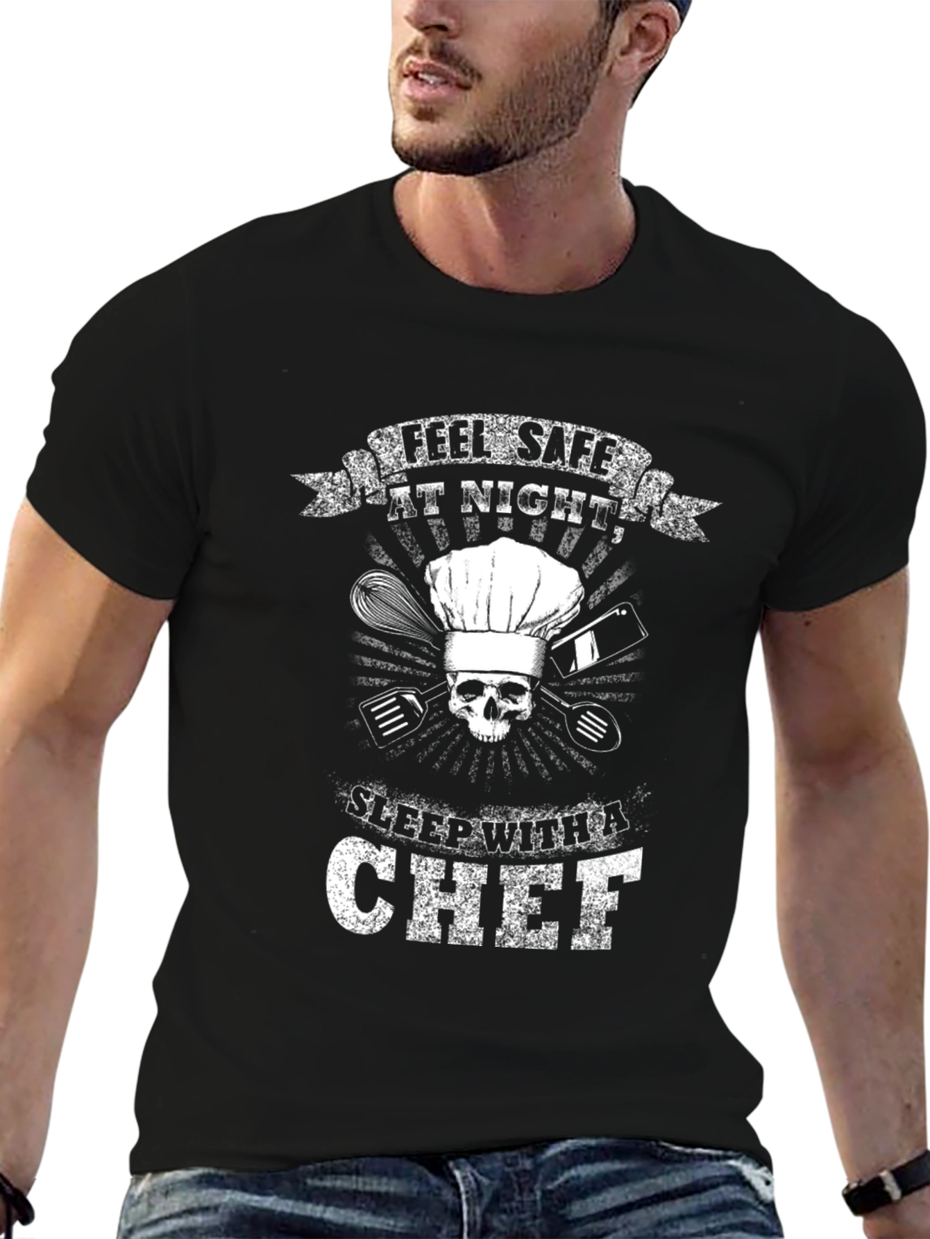 Feel Safe At Night Chef T-Shirt