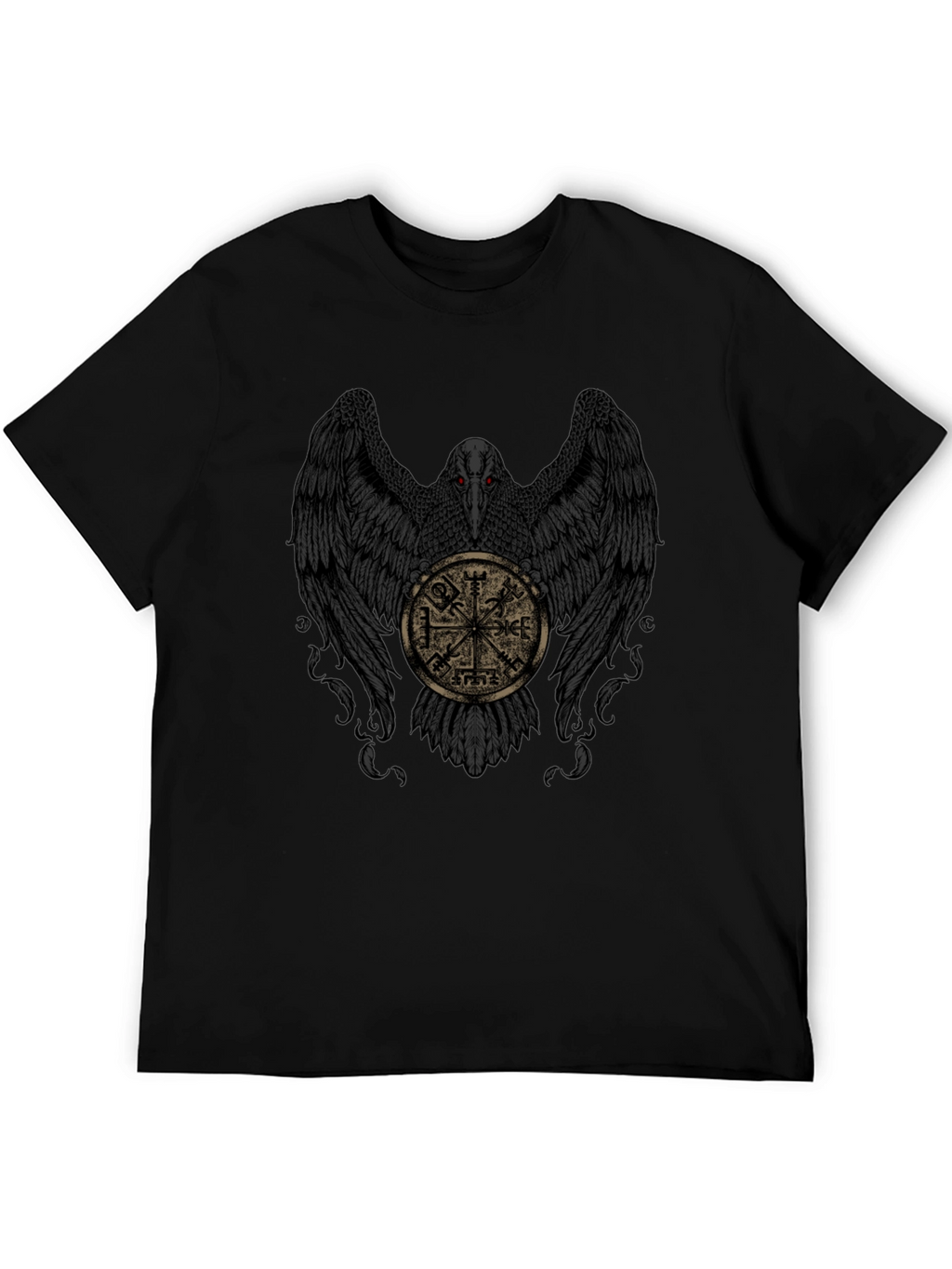 Raven & Viking Compass Black T-Shirt