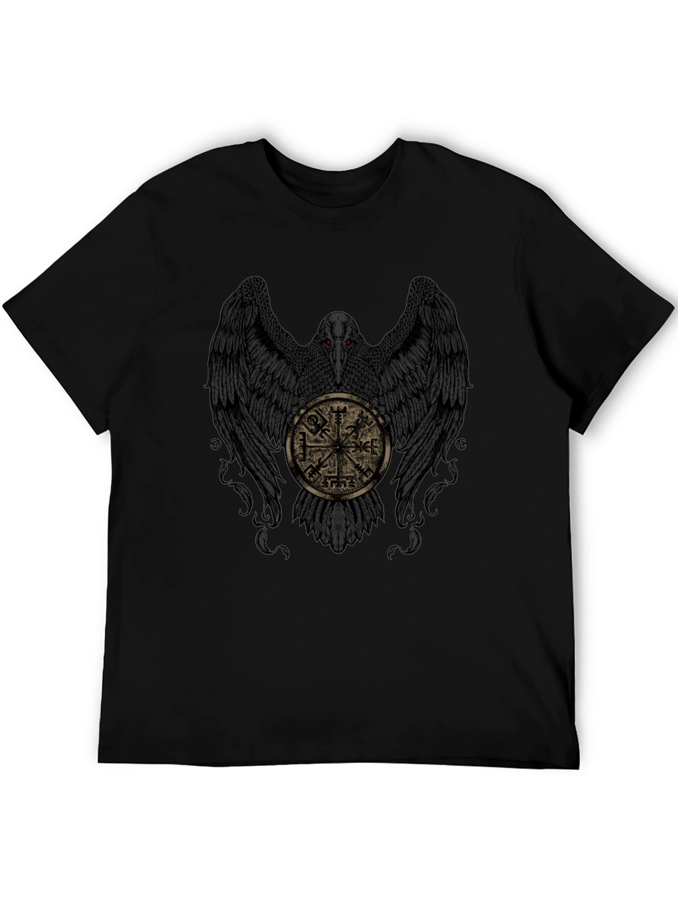 Raven & Viking Compass Black T-Shirt