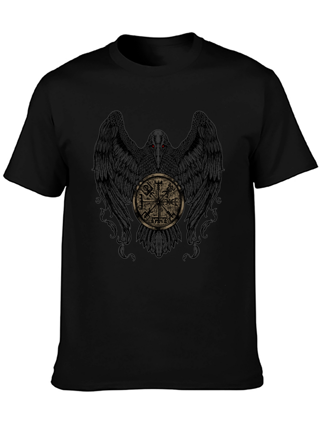Raven & Viking Compass Black T-Shirt