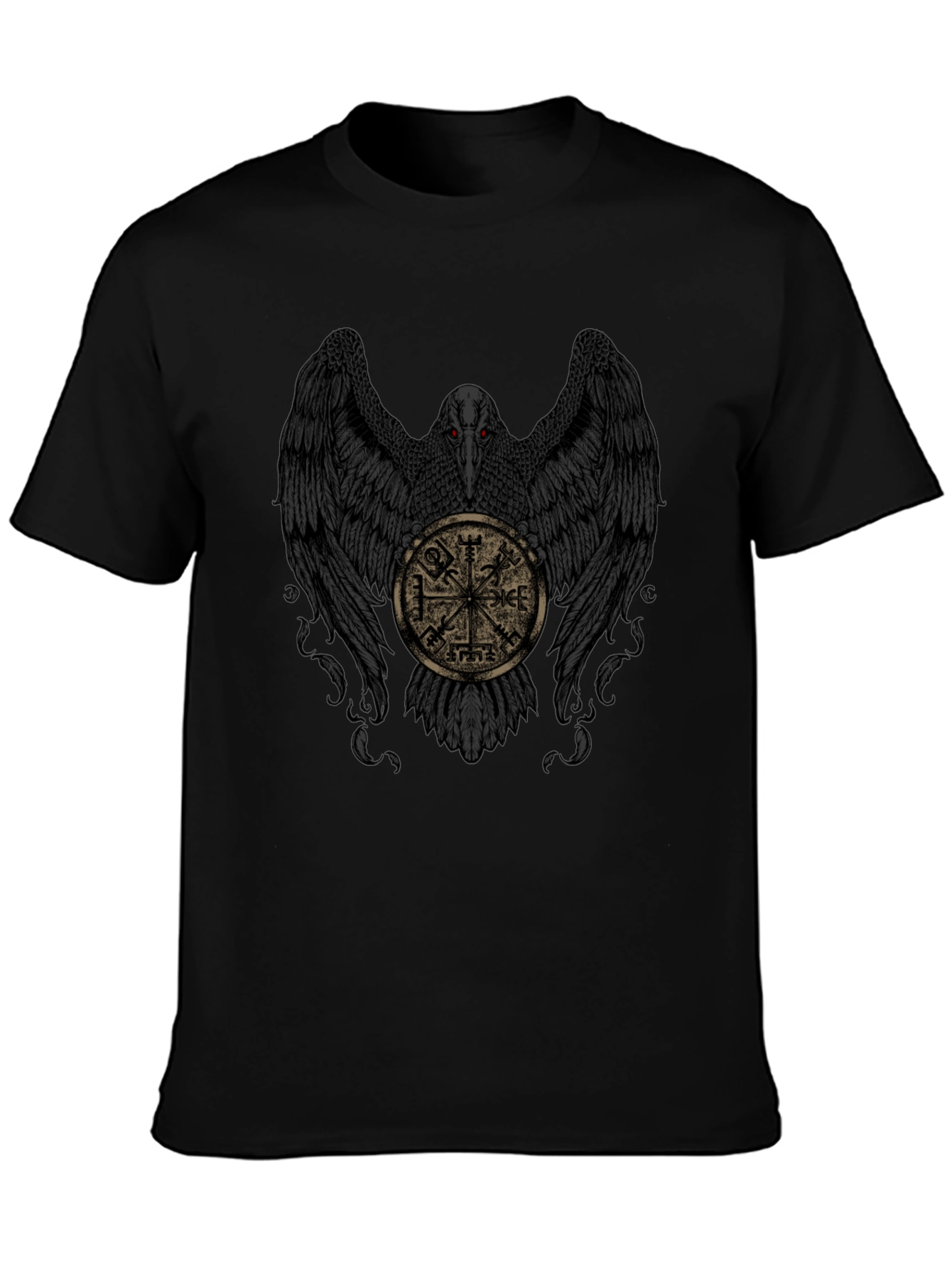 Raven & Viking Compass Black T-Shirt