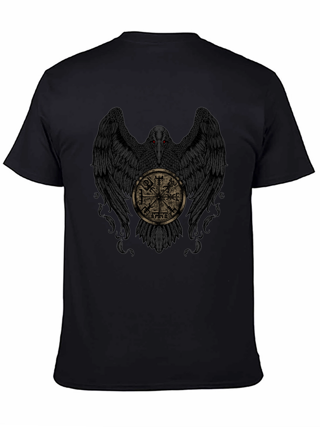Raven & Viking Compass Black T-Shirt
