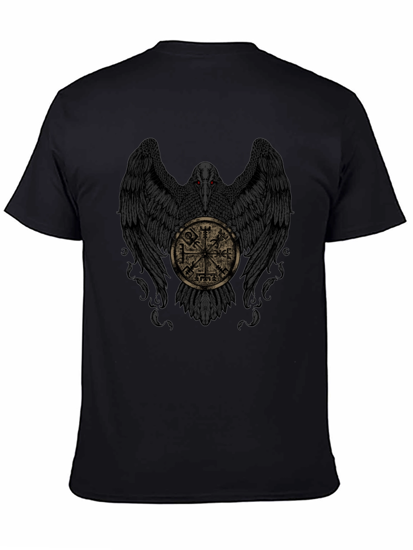 Raven & Viking Compass Black T-Shirt