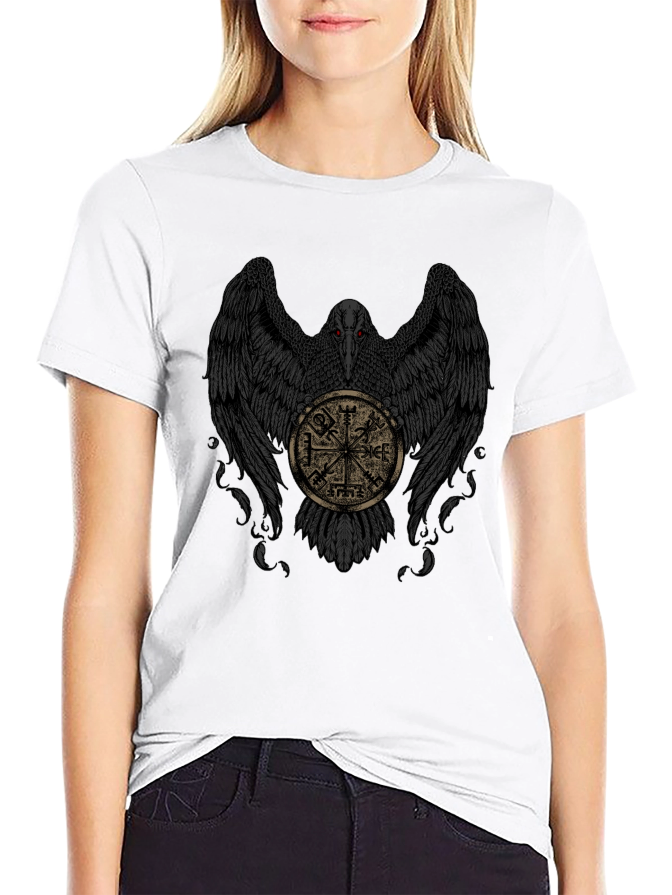 Raven & Viking Compass Black T-Shirt