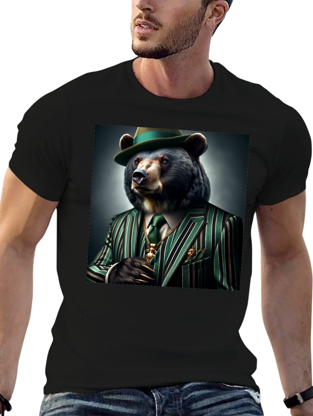 Gangster Bear T-Shirt: Sharp Dressed Animal Tee