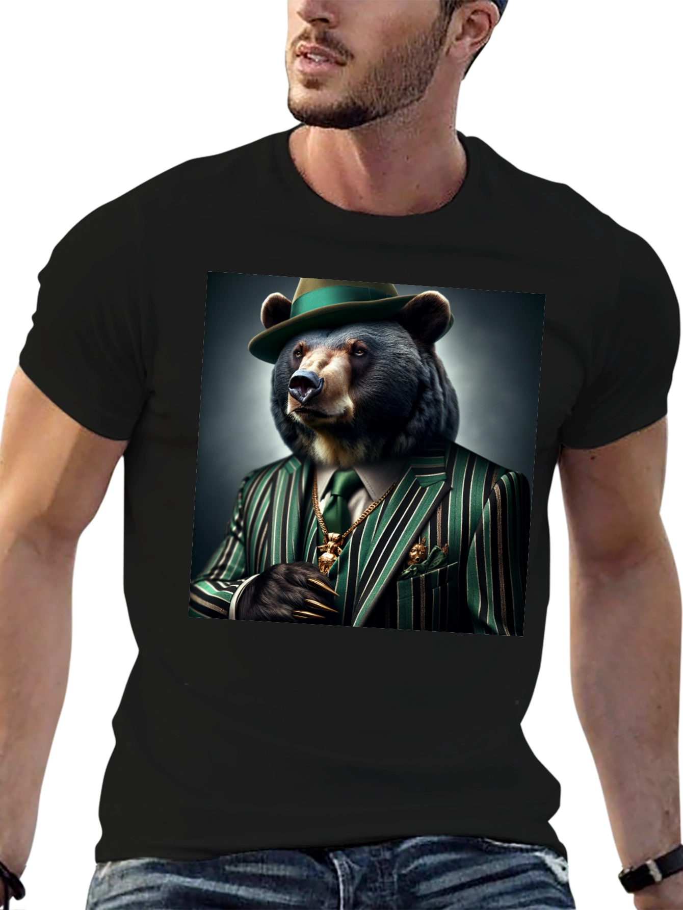 Gangster Bear T-Shirt: Sharp Dressed Animal Tee