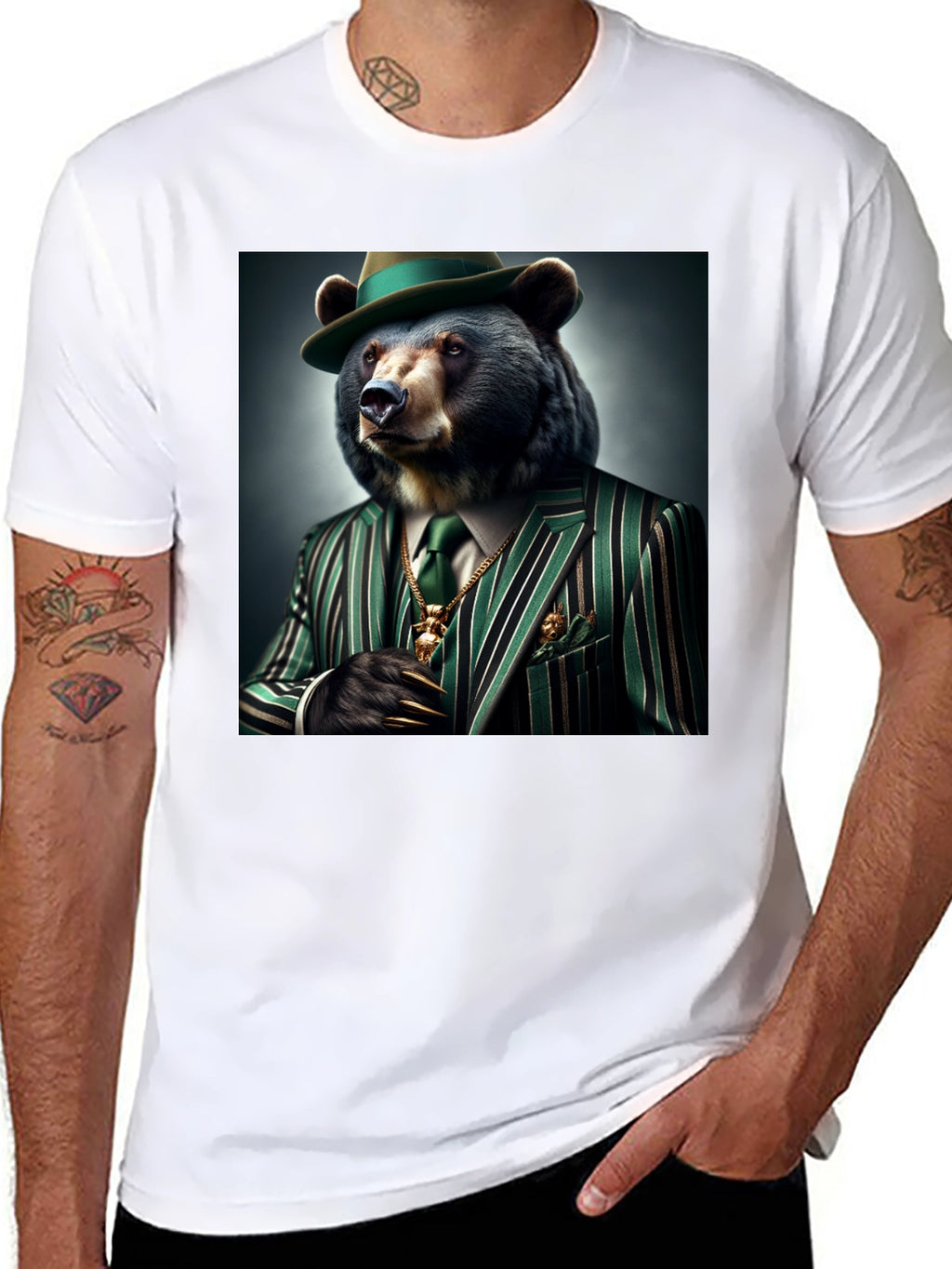 Gangster Bear T-Shirt: Sharp Dressed Animal Tee