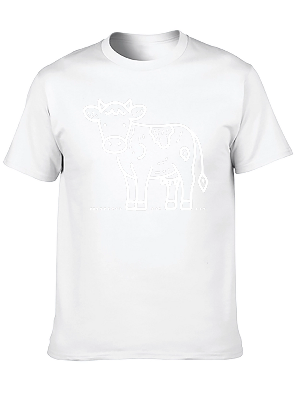 Cow Graphic Tee - Black Cotton T-Shirt