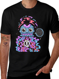 Psychedelic Jellyfish Skull Graphic T-Shirt