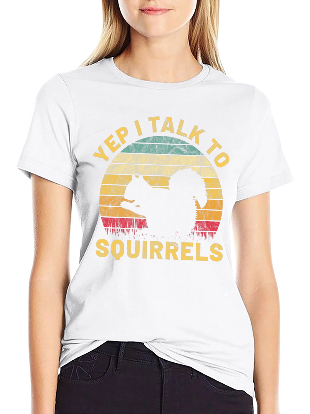 Yep I Talk To Squirrels T-Shirt Retro Design