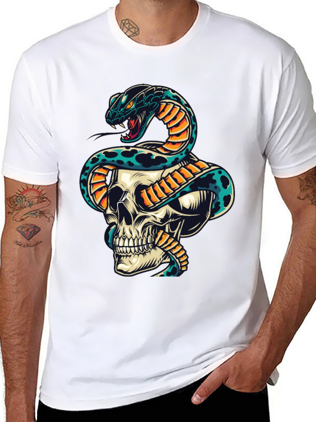 Skull & Snake Graphic Tee
