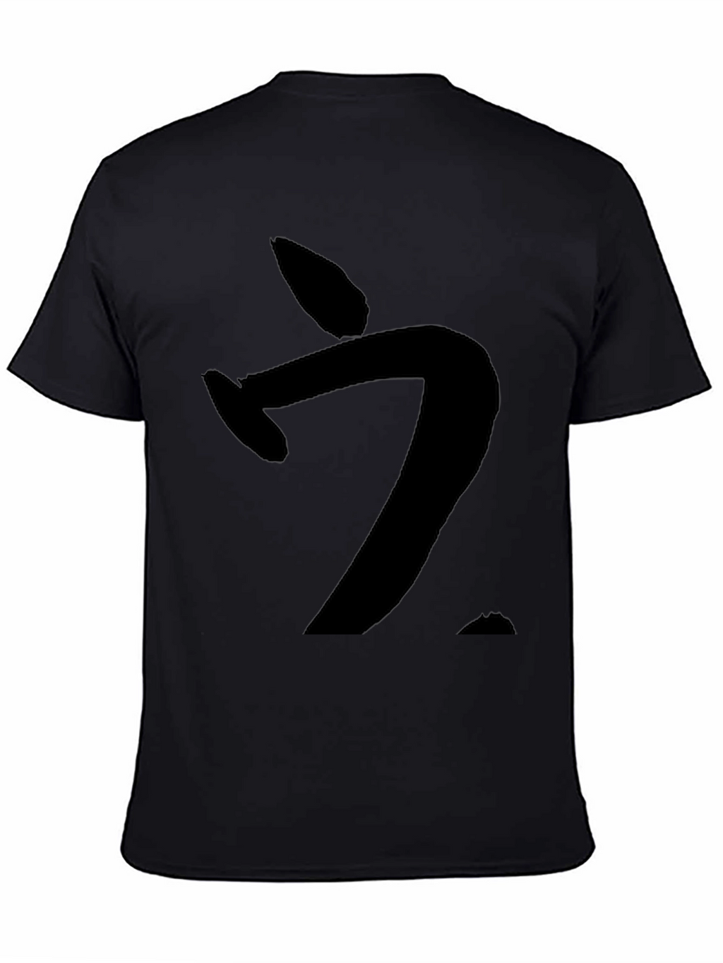 Black Graphic Tee: Abstract Brushstroke Design