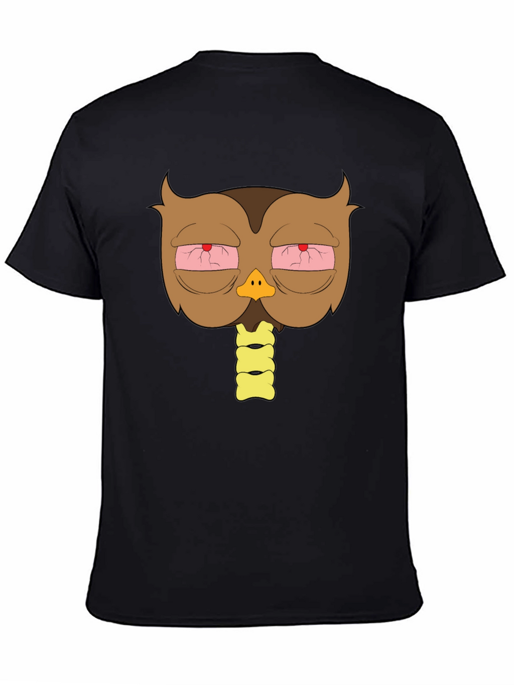 Stoned Owl Graphic T-Shirt - Casual Black Tee
