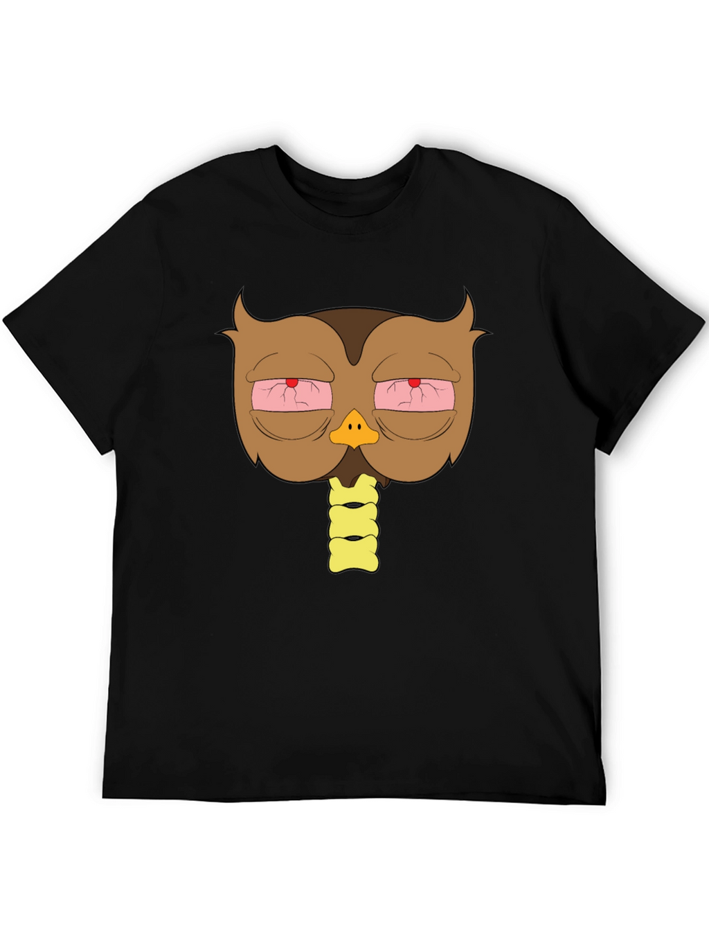 Stoned Owl Graphic T-Shirt - Casual Black Tee