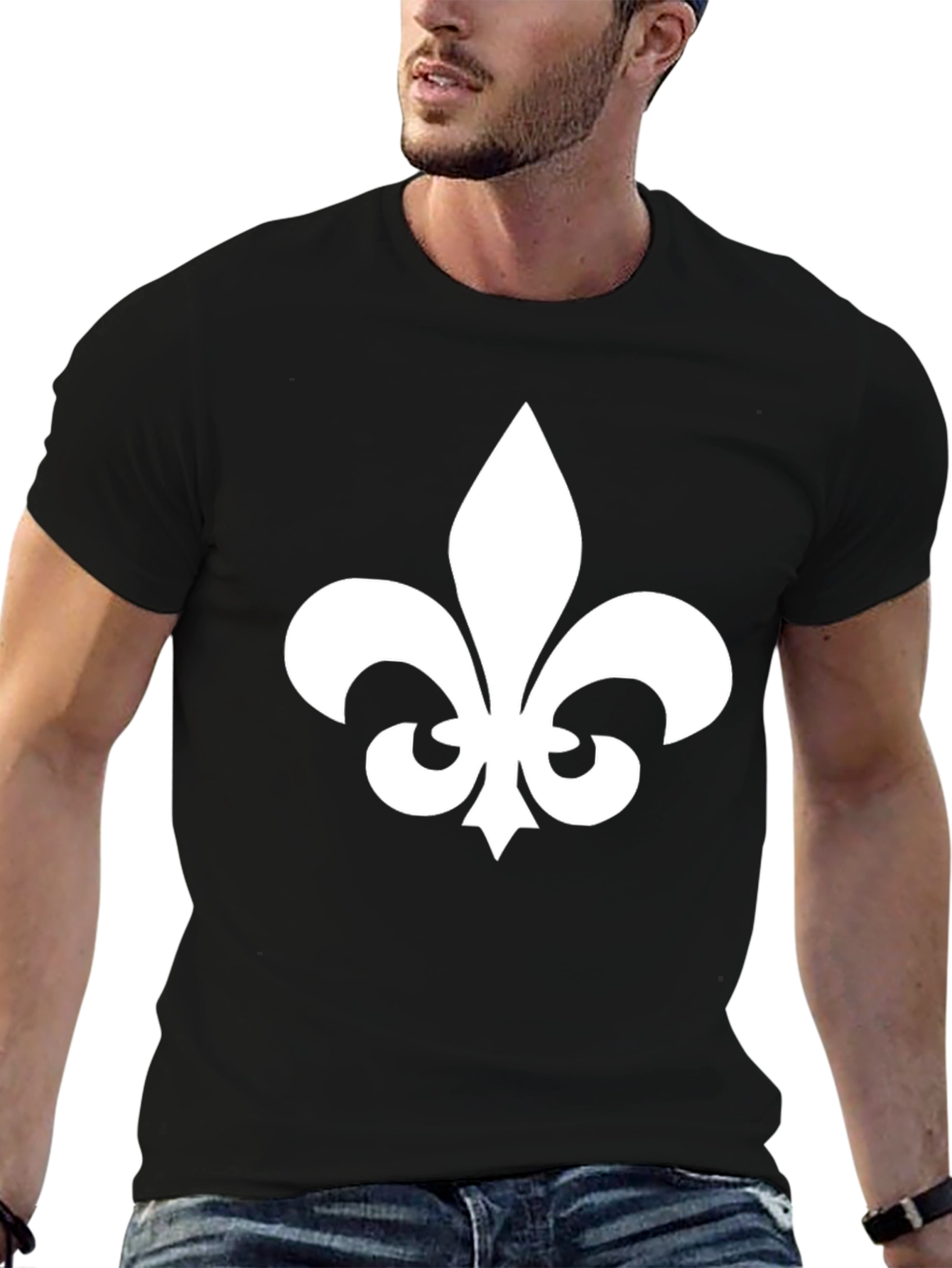 Fleur-de-lis Graphic Tee - Stylish Comfort
