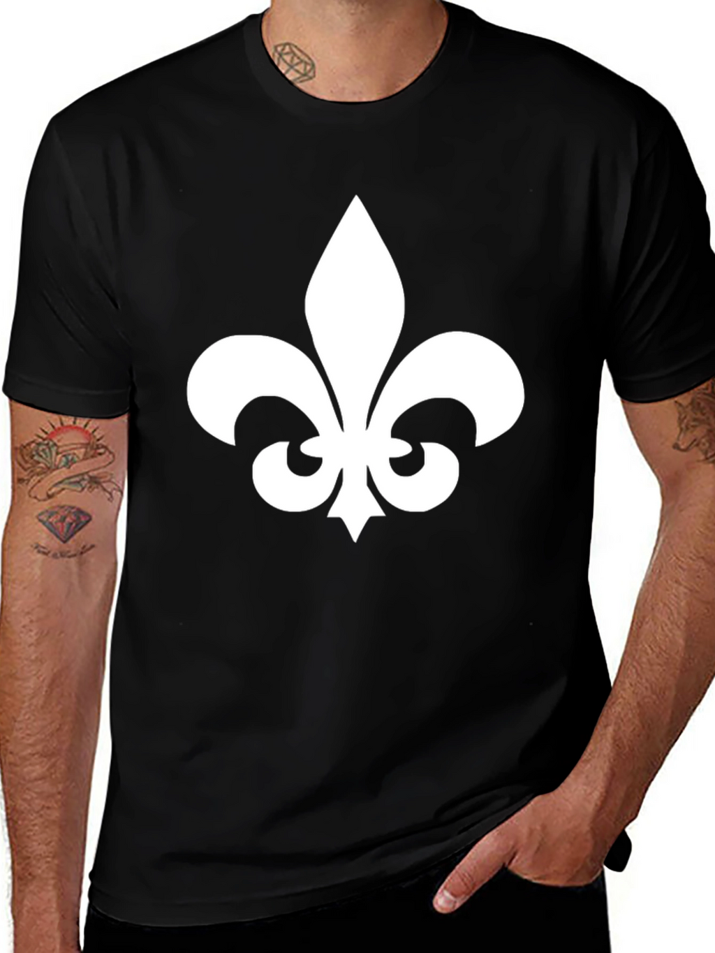 Fleur-de-lis Graphic Tee - Stylish Comfort