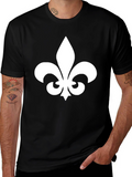Fleur-de-lis Graphic Tee - Stylish Comfort