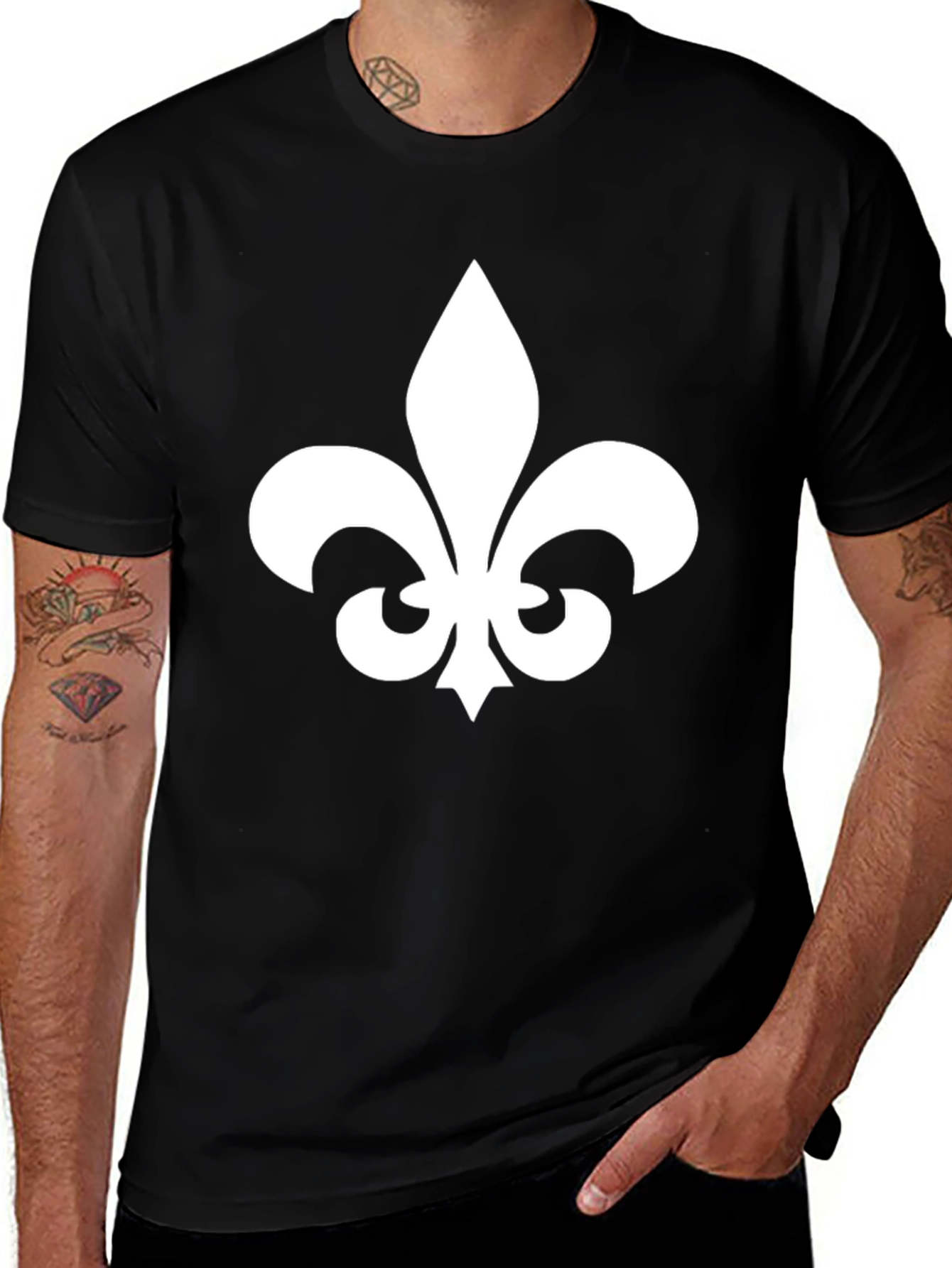 Fleur-de-lis Graphic Tee - Stylish Comfort