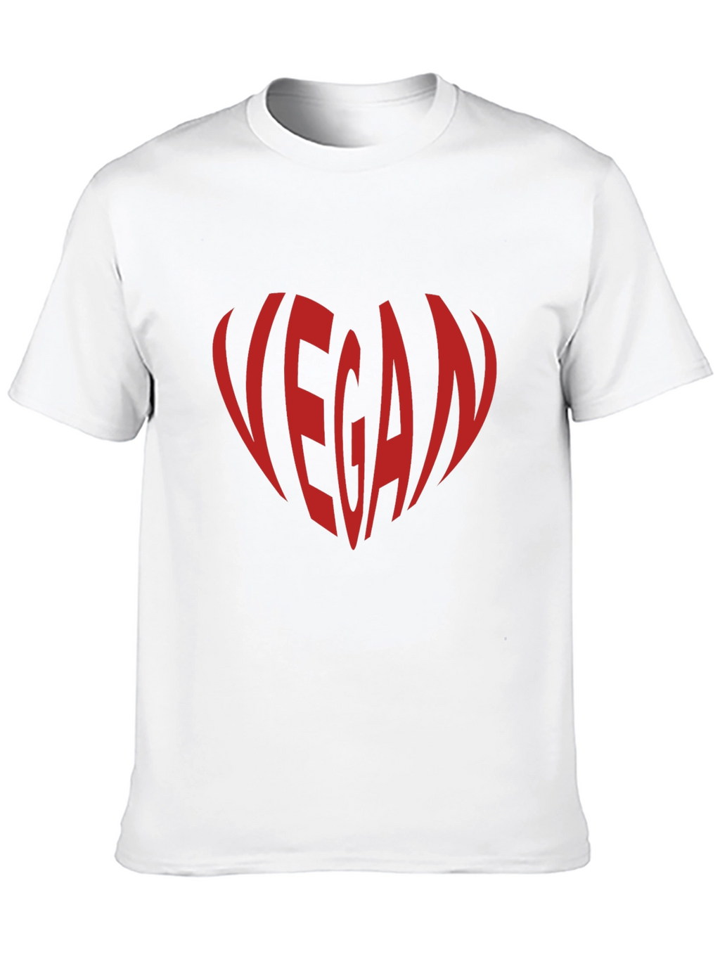 Vegan Heart Graphic Tee - Black Cotton T-Shirt