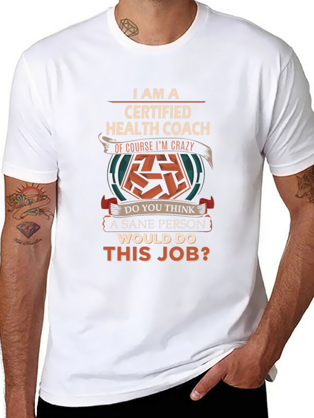 Certified Health Coach Crazy Job T-Shirt