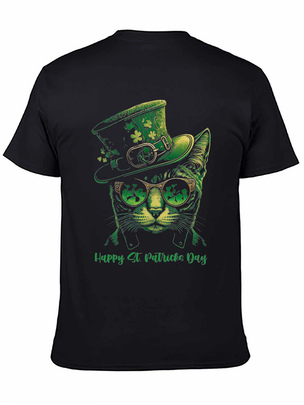 St. Patricks Day Cat T-Shirt - Lucky Green