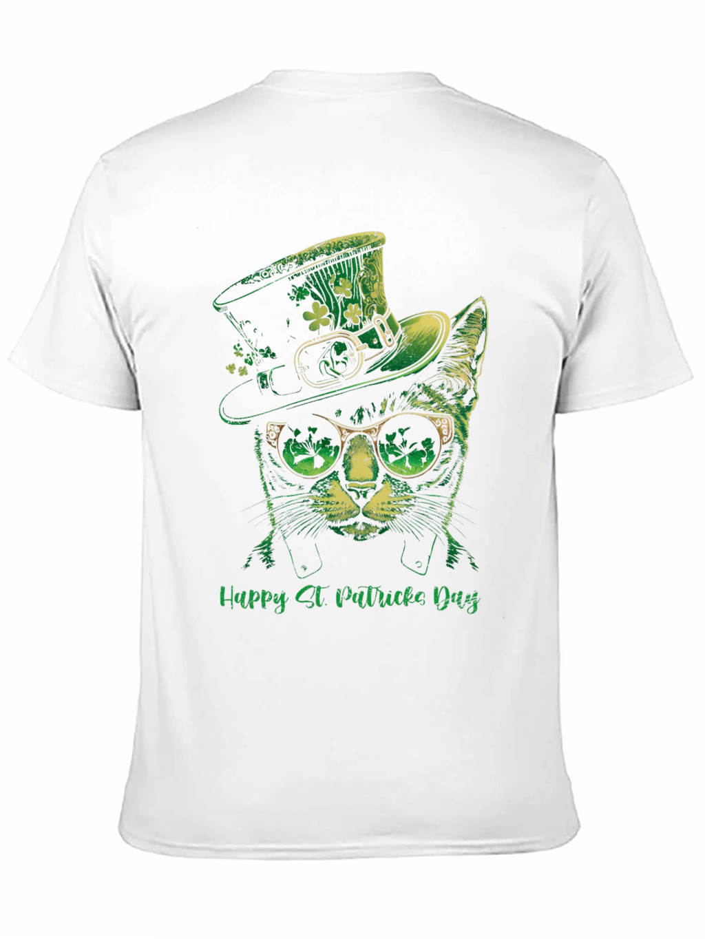 St. Patricks Day Cat T-Shirt - Lucky Green