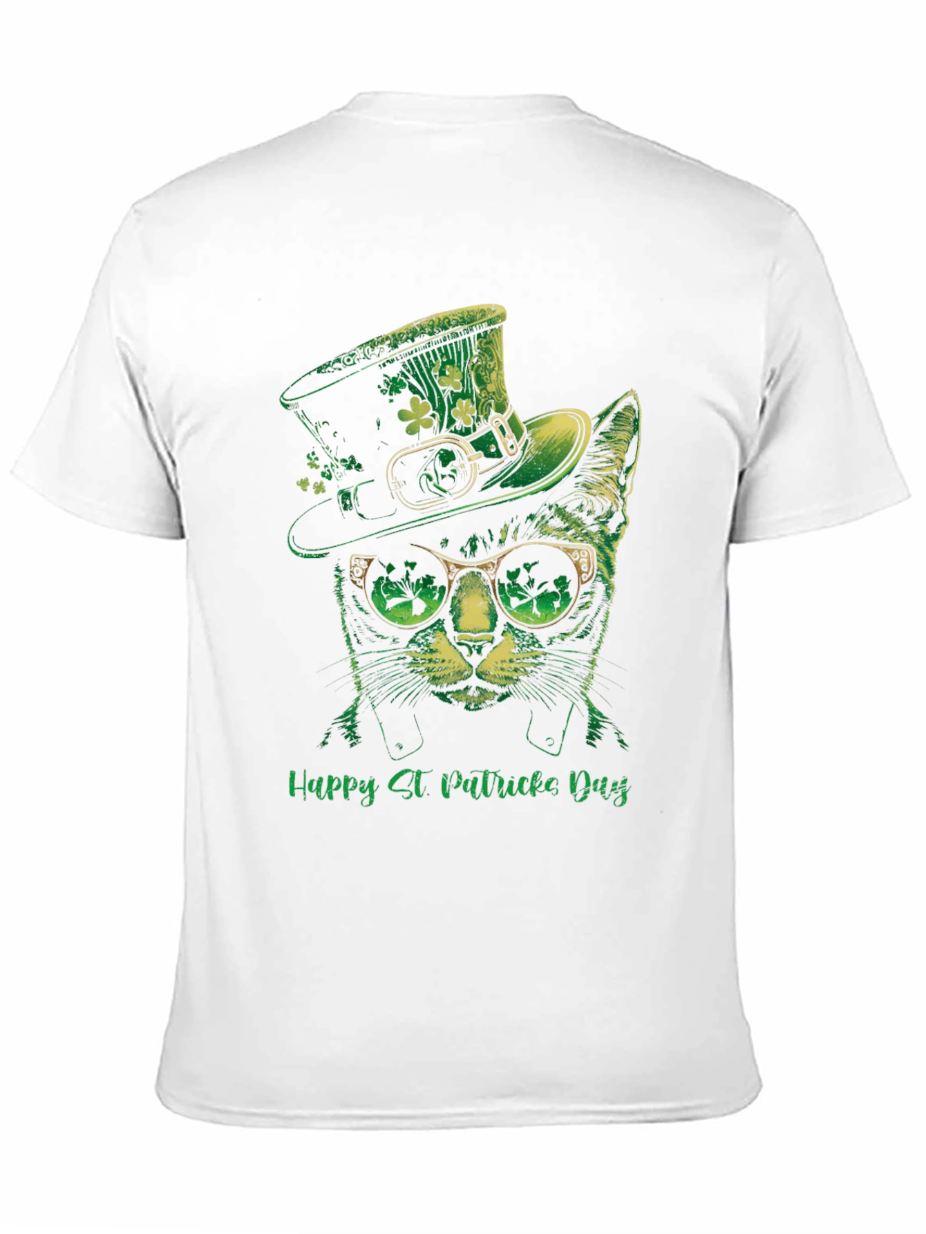 St. Patricks Day Cat T-Shirt - Lucky Green