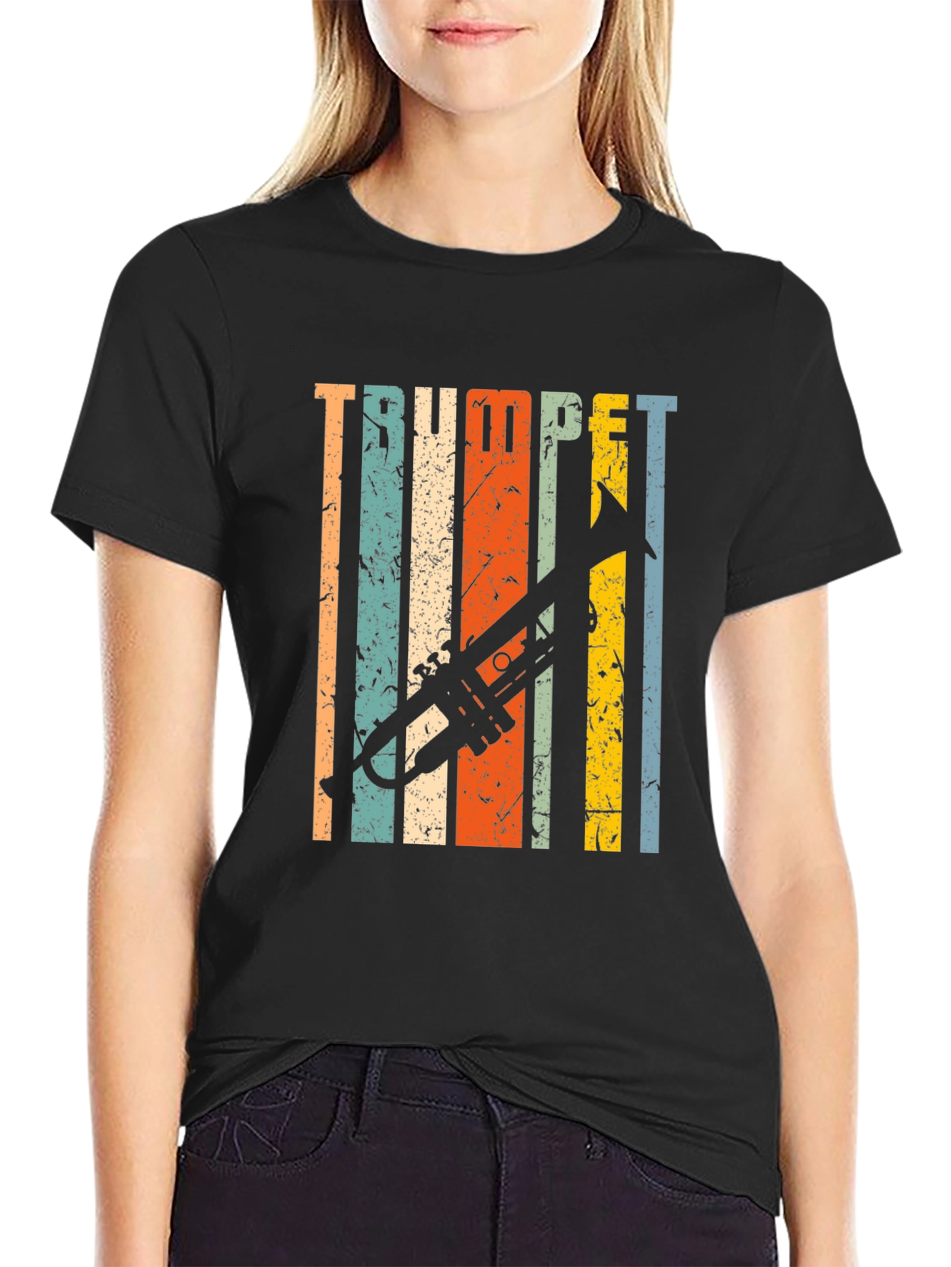 Retro Trumpet T-Shirt - Vintage Style Musical Tee