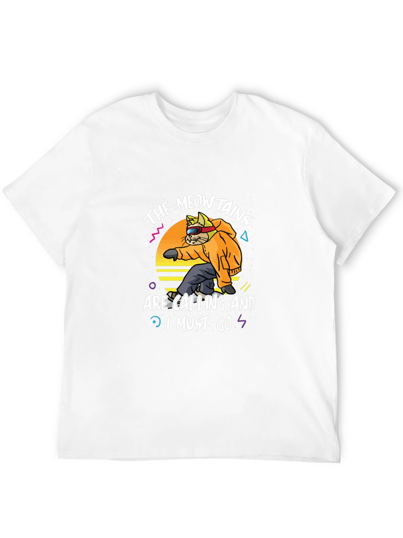 The Meowtains are Calling T-Shirt - Black