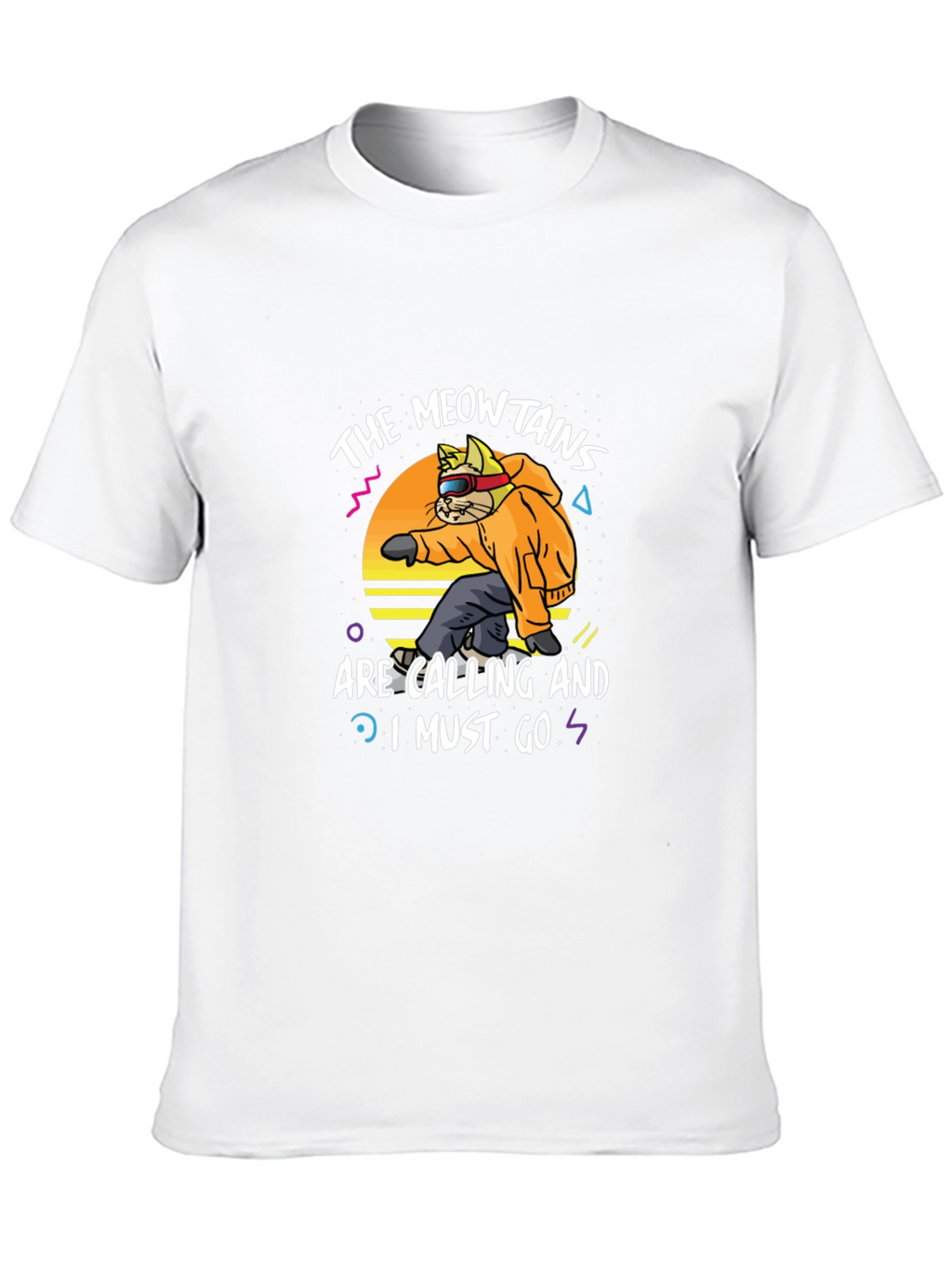 The Meowtains are Calling T-Shirt - Black