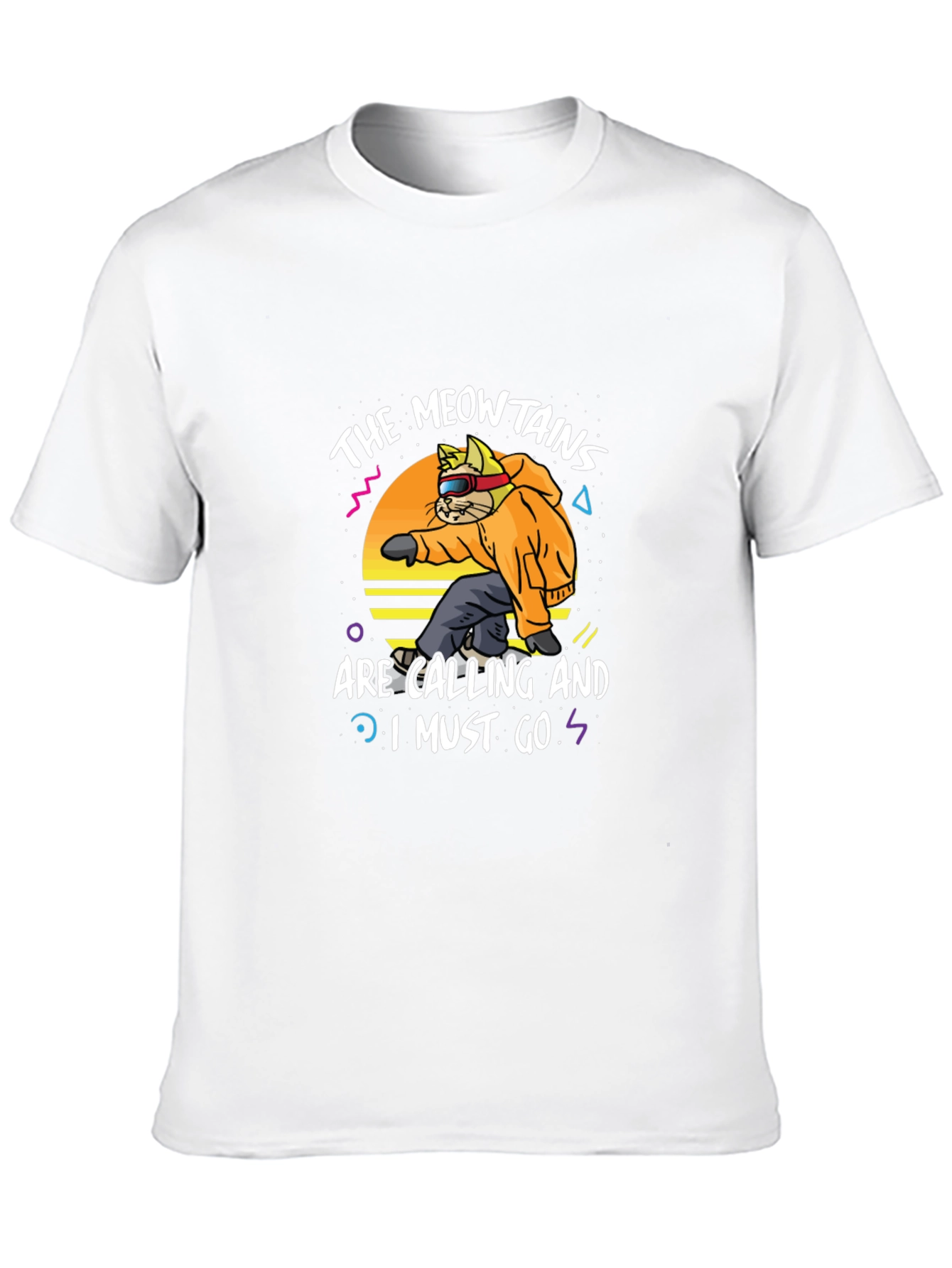 The Meowtains are Calling T-Shirt - Black