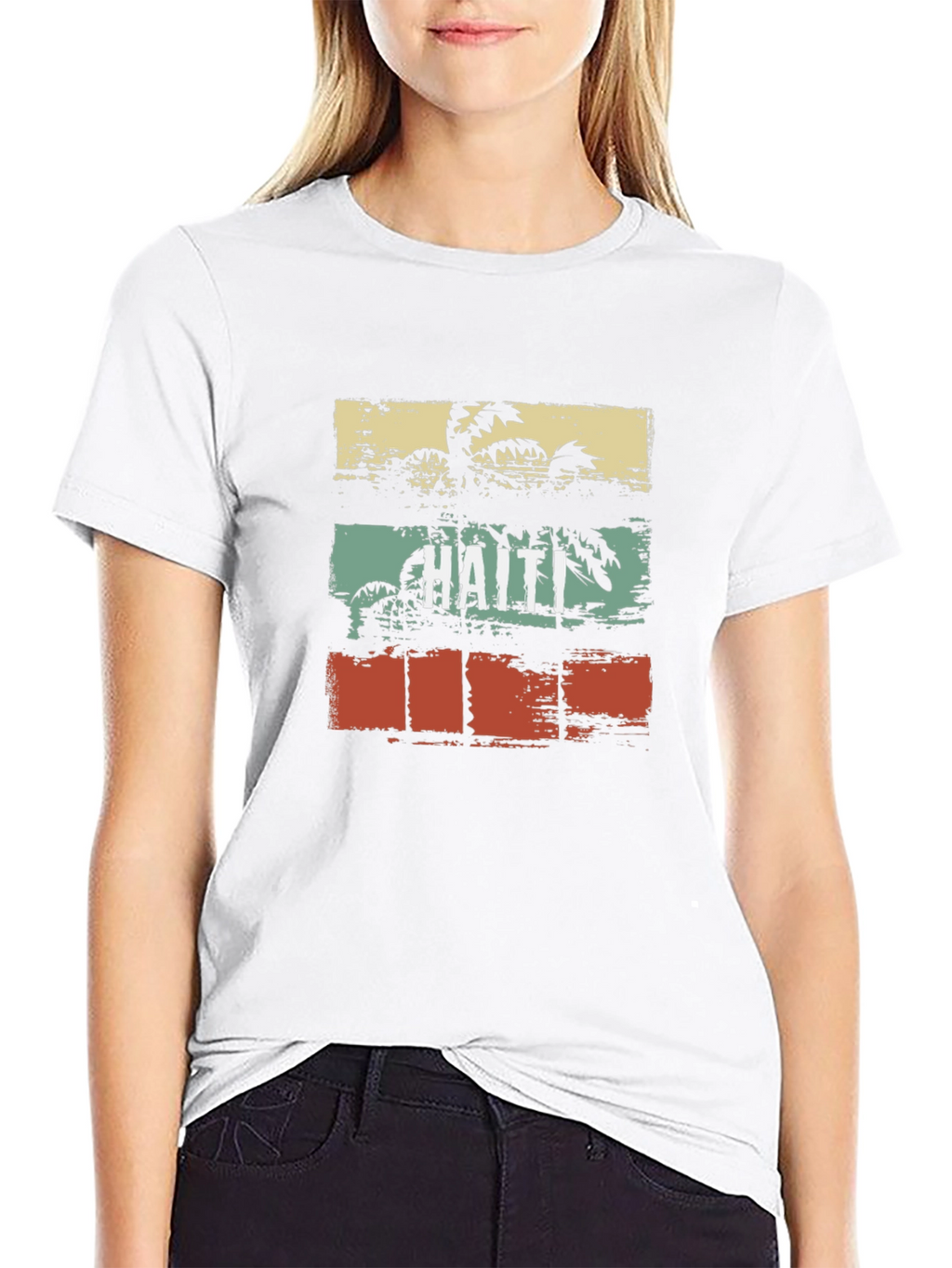 Haiti Retro Palm Tree T-Shirt