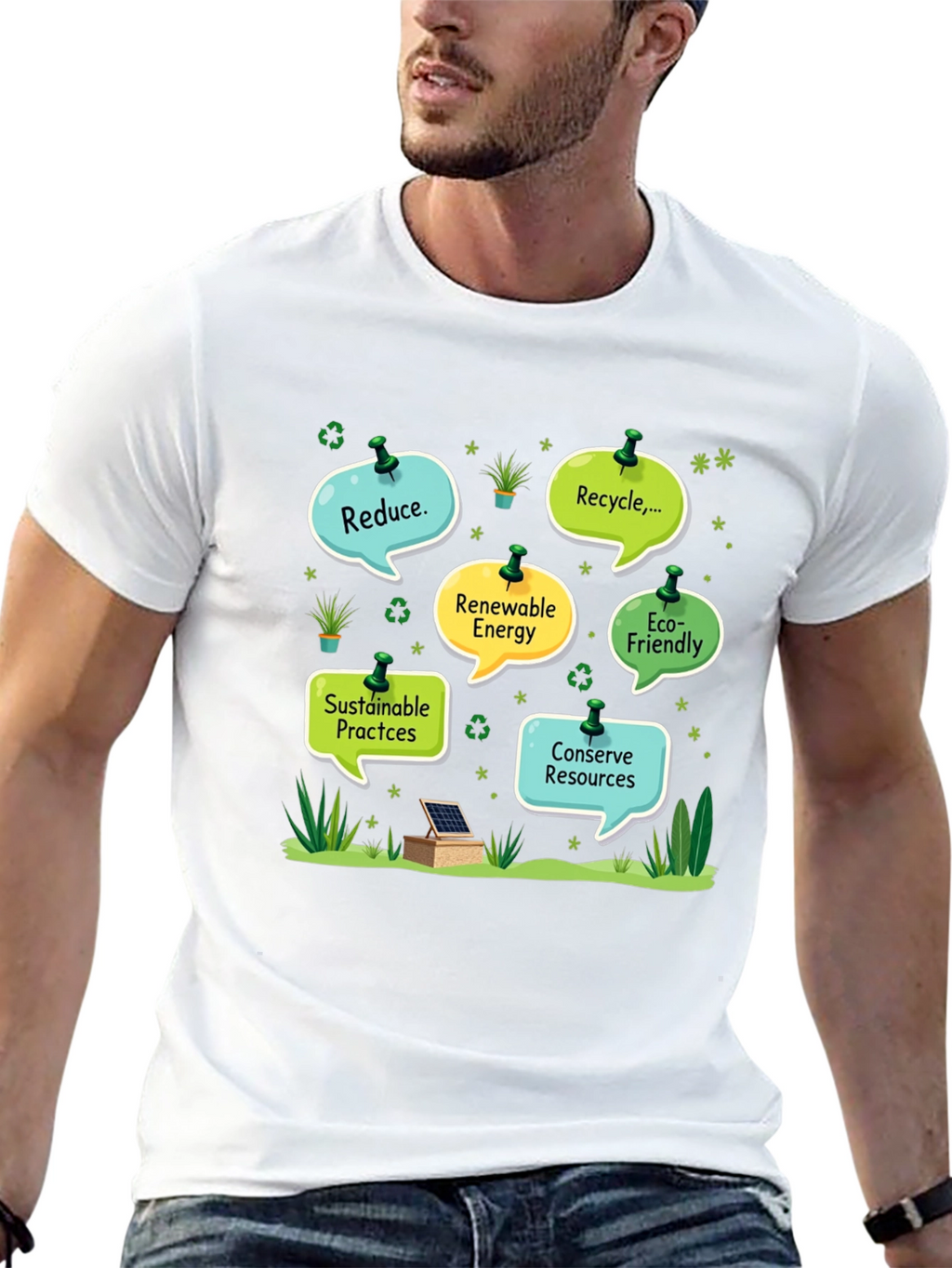 Eco-Friendly T-Shirt: Reduce Recycle Conserve
