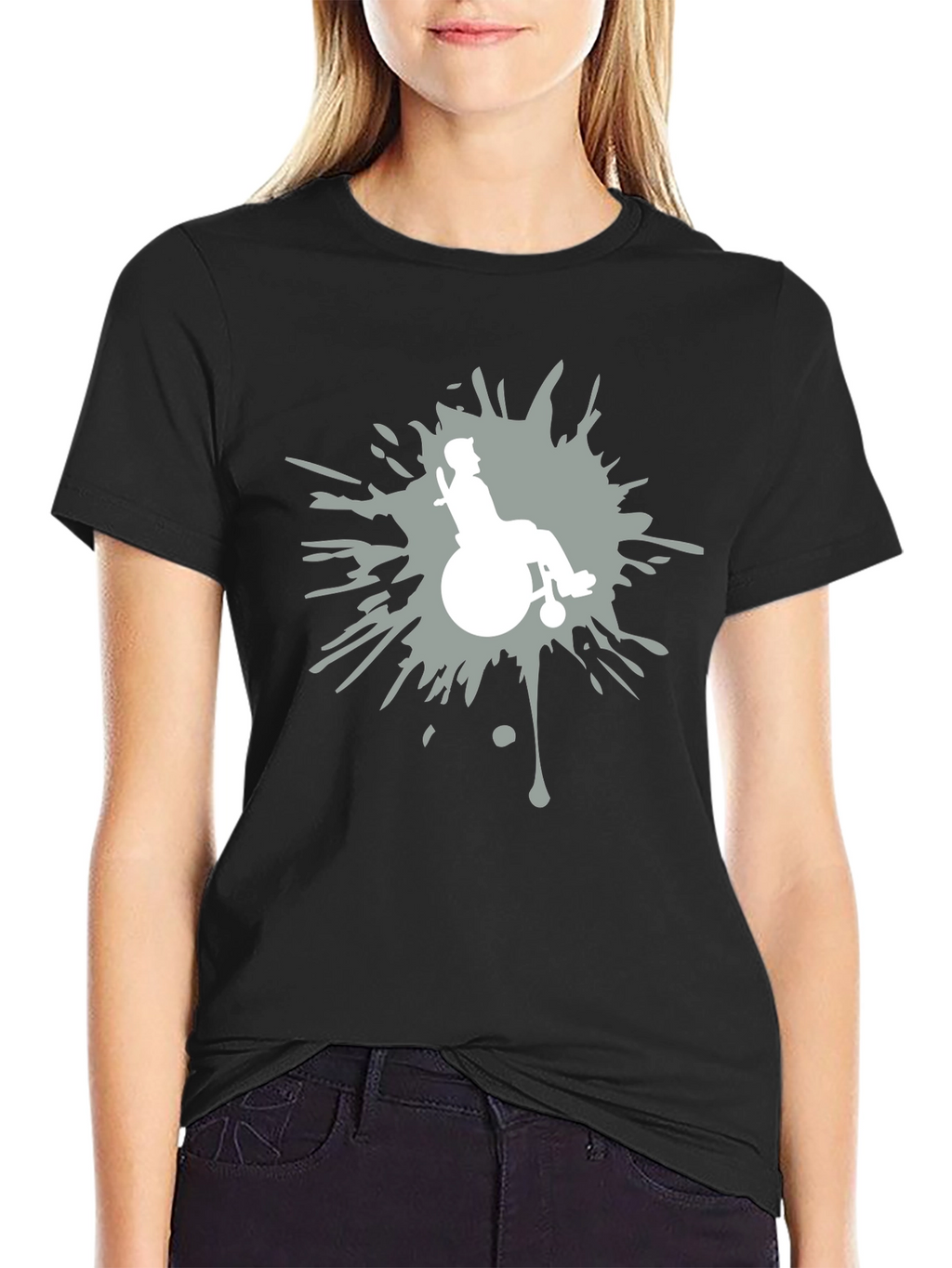 Wheelchair Silhouette Graphic T-Shirt
