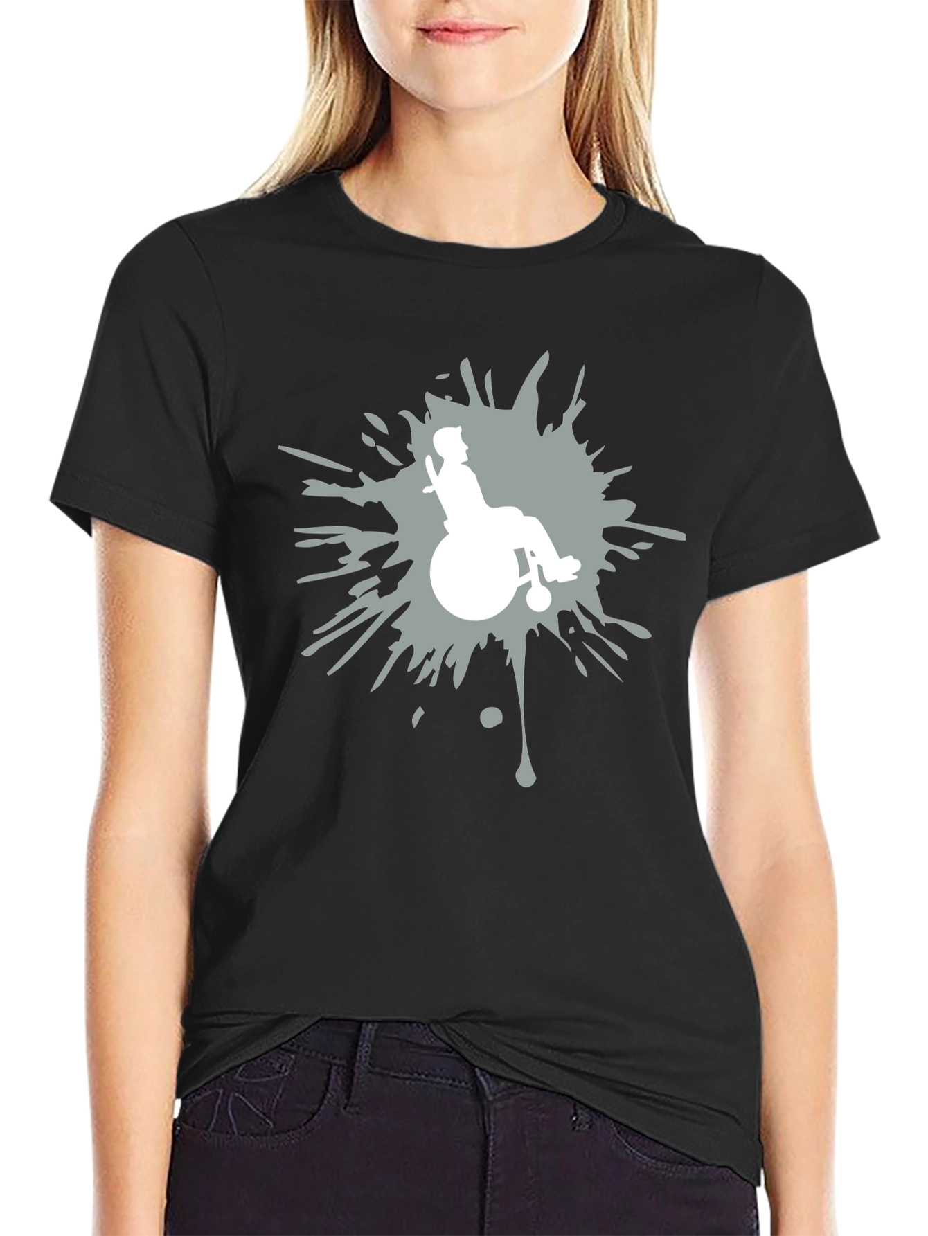 Wheelchair Silhouette Graphic T-Shirt