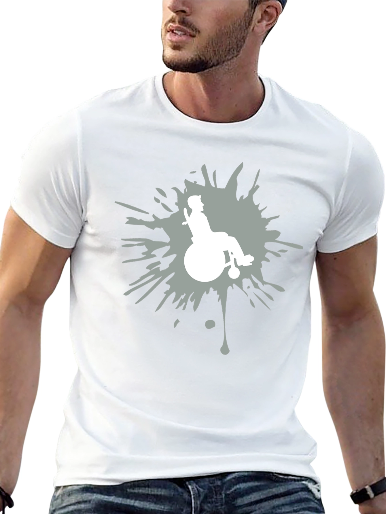 Wheelchair Silhouette Graphic T-Shirt