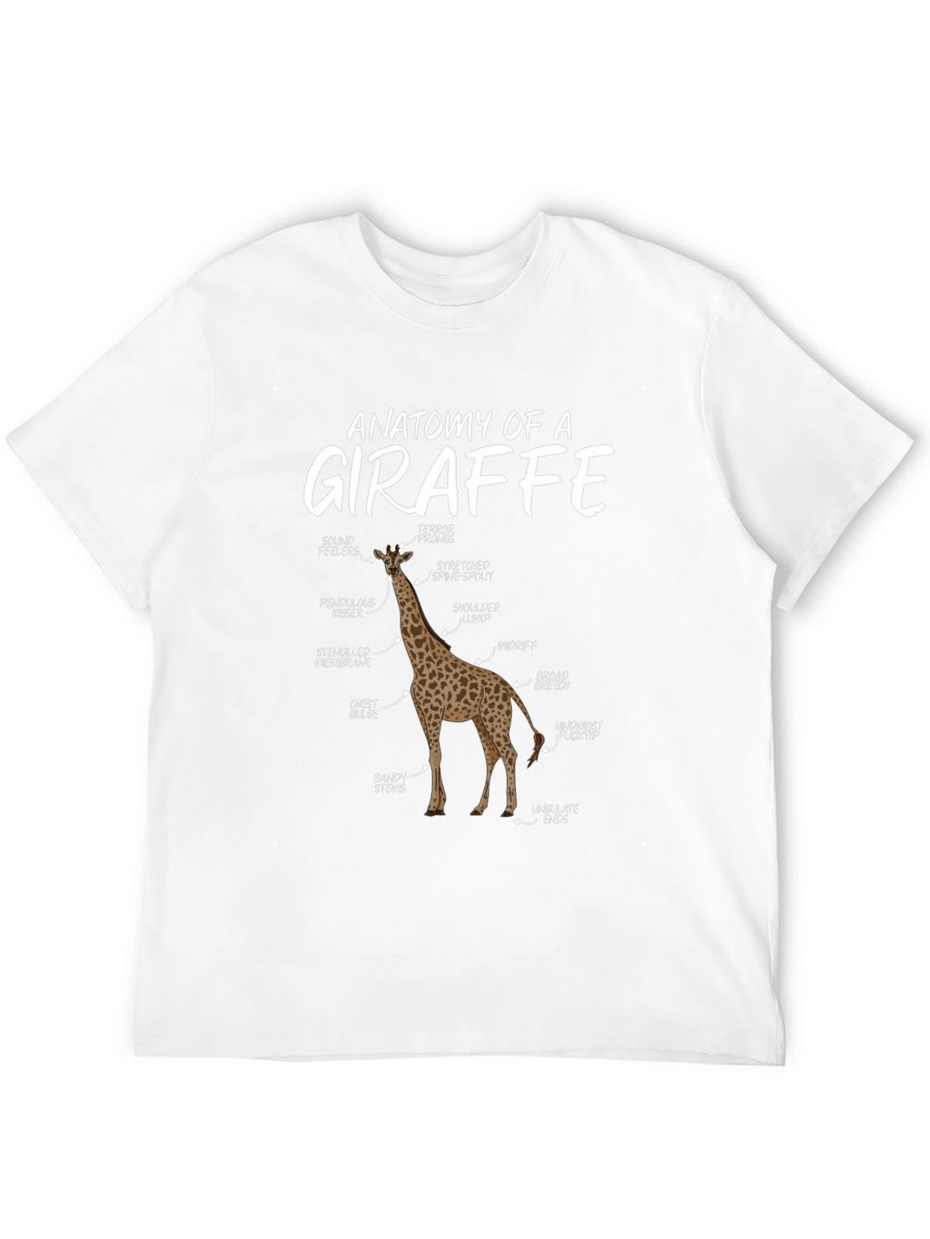 Anatomy of a Giraffe Black T-Shirt