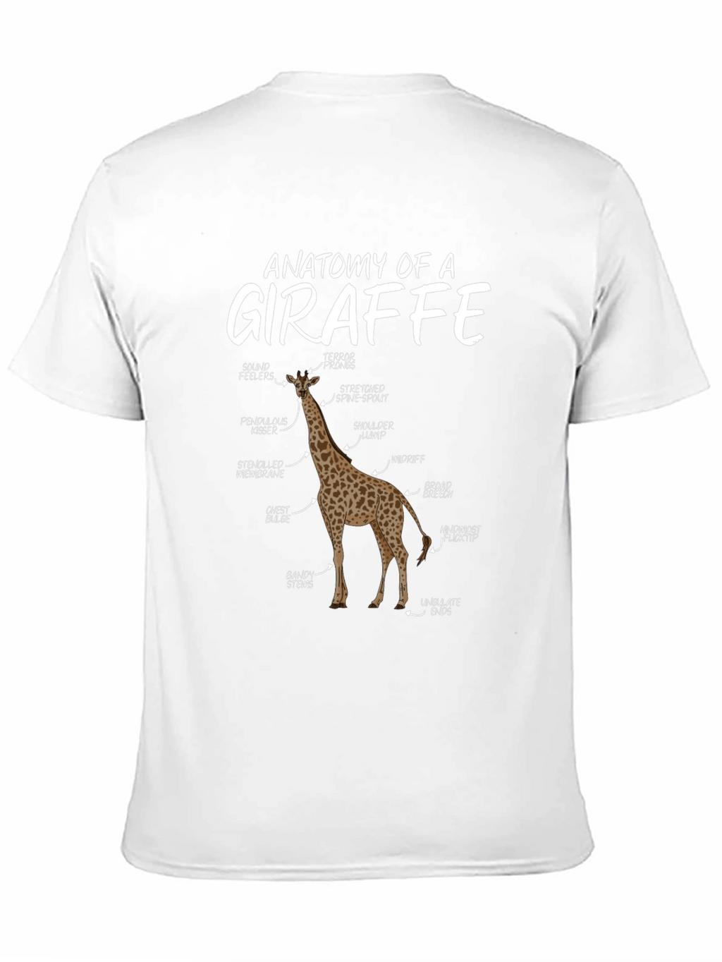 Anatomy of a Giraffe Black T-Shirt
